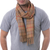 Men's 100% alpaca scarf, 'Toasty Brown' - Fair Trade Men's Baby Alpaca Scarf from Peru (image 2a) thumbail