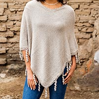 Featured review for Alpaca blend poncho, Piura Charm