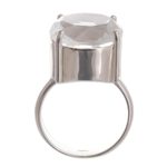 Quartz solitaire ring, 'Quechua Mystique' - Quartz solitaire ring