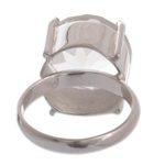 Quartz solitaire ring, 'Quechua Mystique' - Quartz solitaire ring
