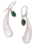 Chrysocolla dangle earrings, 'Filigree Enchantment' - Women's Modern Sterling Silver Dangle Chrysocolla Earrings (image 2a) thumbail
