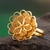 Gold plated filigree flower ring, 'Yellow Rose' - Collectible Floral Gold Plated Cocktail Ring thumbail