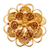Gold plated filigree flower ring, 'Yellow Rose' - Collectible Gold Plated Filigree Cocktail Ring (image 2b) thumbail