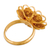 Gold plated filigree flower ring, 'Yellow Rose' - Collectible Gold Plated Filigree Cocktail Ring