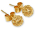 Gold plated filigree stud earrings, 'Morning Light' - Handcrafted Gold Plated Filigree Stud Earrings thumbail