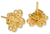 Gold plated filigree flower earrings, 'Andean Blossom' - Handmade Floral Gold Plated Filigree Flower Earrings thumbail
