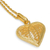 Gold plated filigree pendant necklace, 'Lace Sweetheart' - Gold Plated Filigree Heart Necklace (image 2c) thumbail