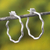Sterling silver half hoop earrings, 'Light Waves' - Modern Sterling Silver Half Hoop Earrings (image 2) thumbail