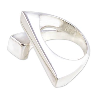Sterling silver cocktail ring, 'Friendship' - Sterling Silver Cocktail Ring