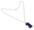 Sodalite pendant necklace, 'Hug' - Artisan Crafted Sterling and Sodalite Pendant Necklace (image 2a) thumbail