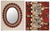 Reverse painted glass mirror, 'Red Floral Halo' - Reverse Painted Glass Mirror (image 2) thumbail
