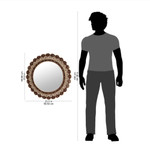 Reverse painted glass mirror, 'Wine and Blossoms' - Reverse painted glass mirror