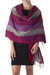 100% alpaca shawl, 'Rose of Tarma' - Handcrafted Geometric Alpaca Wool Shawl (image 2a) thumbail