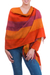 100% alpaca shawl, 'Tarma Marigold' - Handwoven Peruvian Alpaca Wool Striped Shawl thumbail