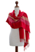 100% alpaca shawl, 'Red Rose of Tarma' - 100% alpaca shawl (image p209458) thumbail