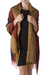 100% alpaca shawl, 'Dahlias of Tarma' - 100% alpaca shawl (image 2c) thumbail