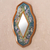 Reverse painted glass mirror, 'Green Summer Garden' - Unique Glass Butterfly Mirror in Limpet Shell Green (image 2b) thumbail