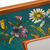 Reverse painted glass mirror, 'Turquoise Fields' - Unique Peruvian Reverse Painted Glass Mirror (image 2c) thumbail