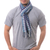 Men's 100% alpaca scarf, 'Andean Dawn' - Handwoven Blue and White 100% Alpaca Scarf with Purple (image 2b) thumbail