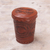 Leather dice cup and dice set, 'Nazca Spider' - Leather dice cup and dice set thumbail