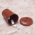Leather dice cup and dice set, 'Nazca Spider' - Leather dice cup and dice set (image 2b) thumbail