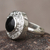 Obsidian cocktail ring, 'Life' - Obsidian and Sterling Silver Handmade Ring (image 2) thumbail