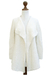 Baby alpaca blend cardigan, 'Snow Duchess' - Long Loose Fit Cardigan Alpaca Knit (image 2d) thumbail
