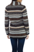 100% alpaca cardigan, 'Sepia Forest' - Peru Brown Jacquard Knit 100% Alpaca Cardigan Sweater (image 2b) thumbail