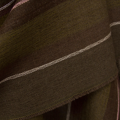 Alpaca and silk blend shawl, 'Olive Fields' - Alpaca and silk shawl
