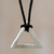 Men's sterling silver necklace, 'Perfect Triangle' - Men's Sterling Silver Triangle Necklace (image 2) thumbail