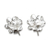 Sterling silver button earrings, 'Andean Chrysanthemums' - Sterling Silver Chrysanthemum Button Earrings (image 2a) thumbail