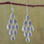 Sterling silver chandelier earrings, 'Vital Rain' - Modern Sterling Silver Chandelier Earrings (image 2) thumbail
