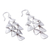 Sterling silver chandelier earrings, 'Vital Rain' - Modern Sterling Silver Chandelier Earrings (image 2d) thumbail
