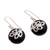 Obsidian dangle earrings, 'Midnight Fern' - Obsidian dangle earrings (image 2c) thumbail