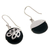 Obsidian dangle earrings, 'Midnight Fern' - Obsidian dangle earrings (image 2d) thumbail