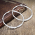 Sterling silver hoop earrings, 'Spellbound' - Sterling silver hoop earrings (image 2) thumbail