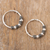Sterling silver hoop earrings, 'Enigma' - Sterling silver hoop earrings (image 2b) thumbail