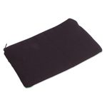 Applique cosmetic bag, 'Jungle Friends' - Cotton Applique Folk Art Cosmetic Bag