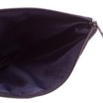 Applique cosmetic bag, 'Jungle Friends' - Cotton Applique Folk Art Cosmetic Bag