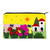 Applique cosmetic bag, 'Sunny Afternoon' - Andean Folk Art Cotton Applique Cosmetic Case (image 2a) thumbail