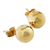 Gold plated stud earrings, 'Andean Sun' - Artisan Made 18k Gold Plated Ball Stud Earrings thumbail
