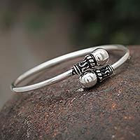 Sterling silver wrap bracelet, 'Togetherness' - Modern Bangle Sterling Silver Bracelet