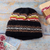 Men's 100% alpaca hat, 'Night Beacon' - Men's Hat Black 100% Alpaca Crocheted by Hand Yellow Accents (image 2) thumbail