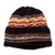 Men's 100% alpaca hat, 'Night Beacon' - Men's Hat Black 100% Alpaca Crocheted by Hand Yellow Accents (image 2a) thumbail