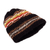 Men's 100% alpaca hat, 'Night Beacon' - Men's Hat Black 100% Alpaca Crocheted by Hand Yellow Accents