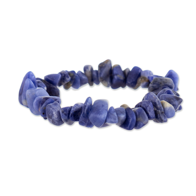 Sodalite stretch bracelet, 'Nature's Harmony' - Sodalite stretch bracelet