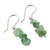 Beaded earrings, 'Nature's Creativity' - Beaded Green Quartz Earrings thumbail