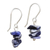 Sodalite beaded earrings, 'Nature's Harmony' - Handmade Sodalite Beaded Dangle Earrings thumbail