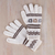 Handschuhe aus Alpaka-Mischung - Handgestrickte Handschuhe aus weißer Alpakamischung