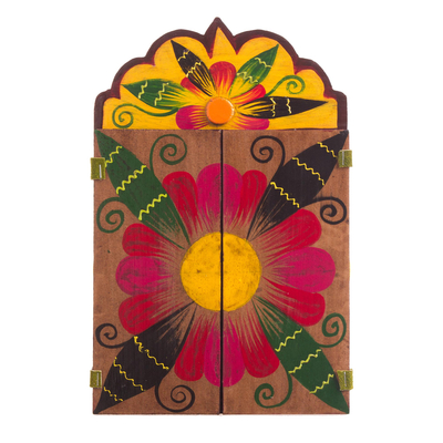 Belén de madera y cerámica - Belén de retablo andino hecho a mano